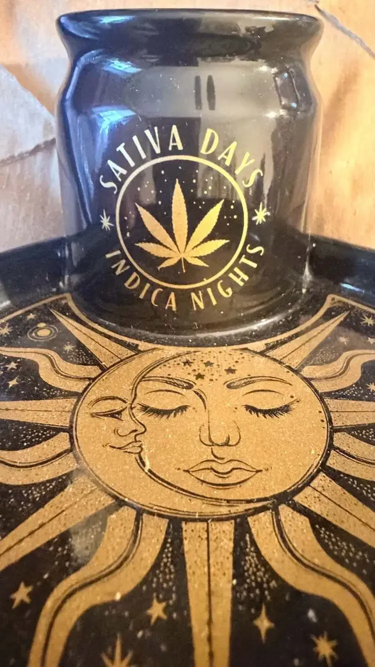 Streamline Imagined Celestial Stashtray Ceramic Storage and Rolling Tray
